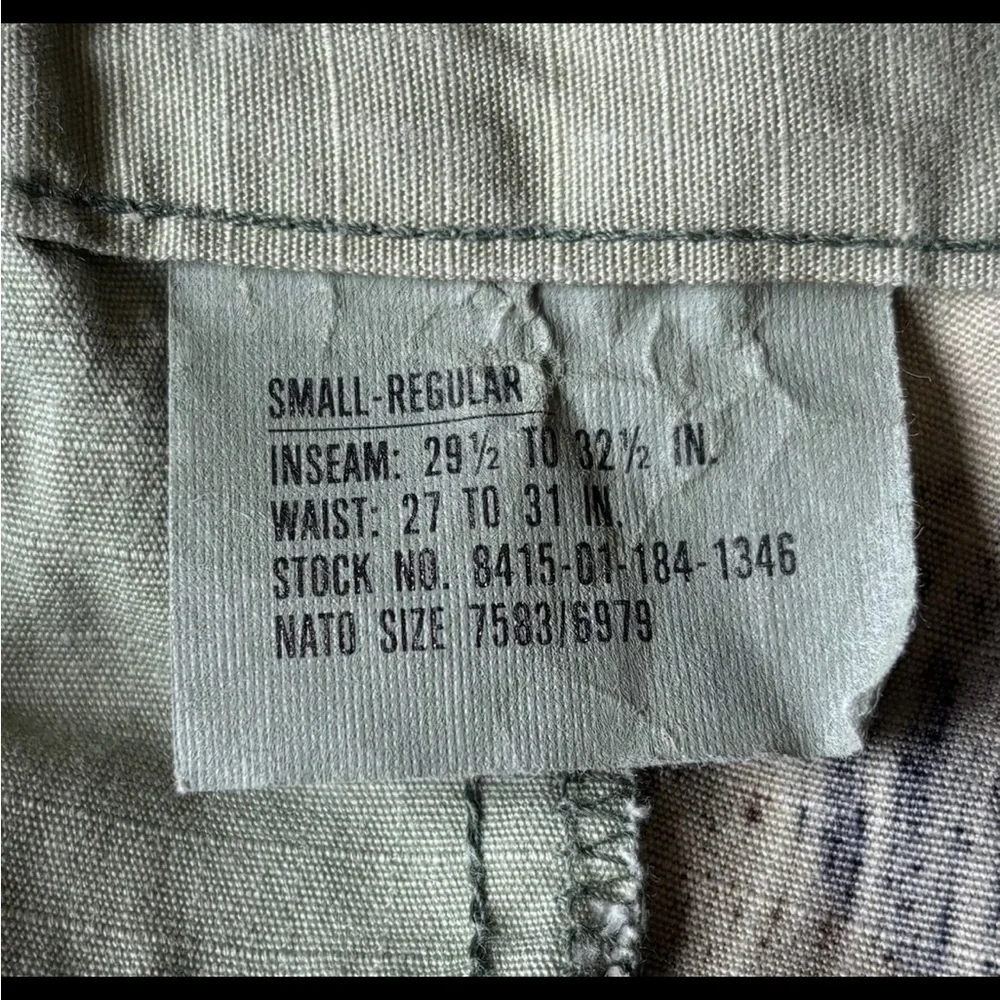 VINTAGE U.S. Military Woodland Camouflage BDU Cargo Pants